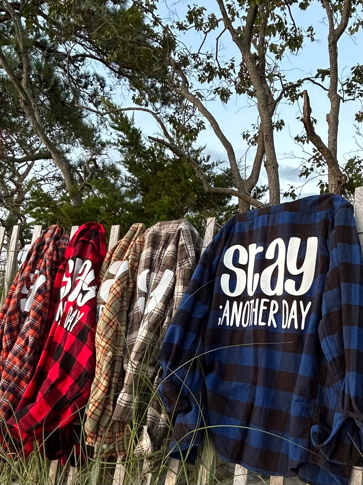 Stay ; ANOTHER DAY Flannel in Navy & Black Buffalo