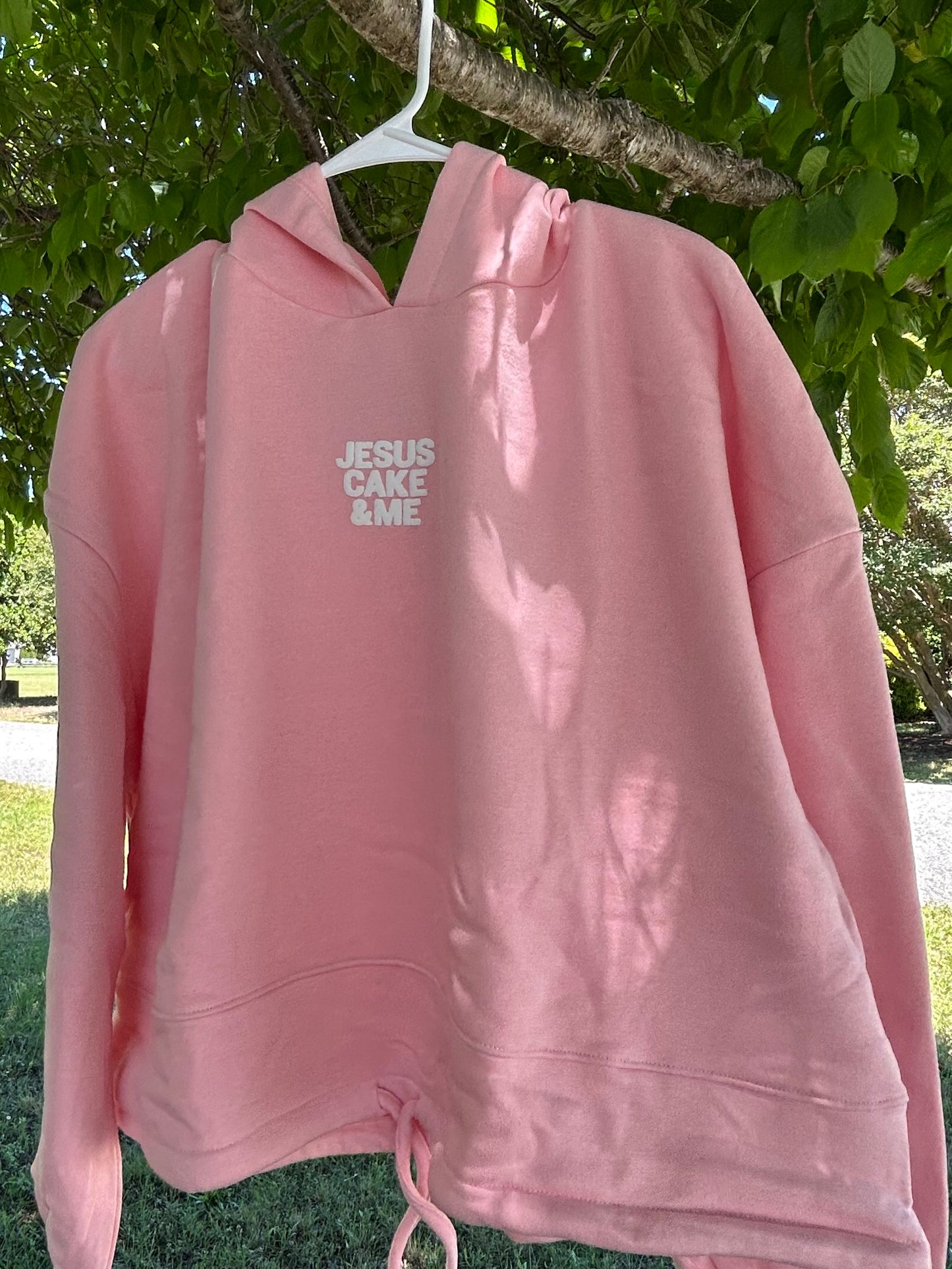 Hoodies :: JCM in White on Soft Pink