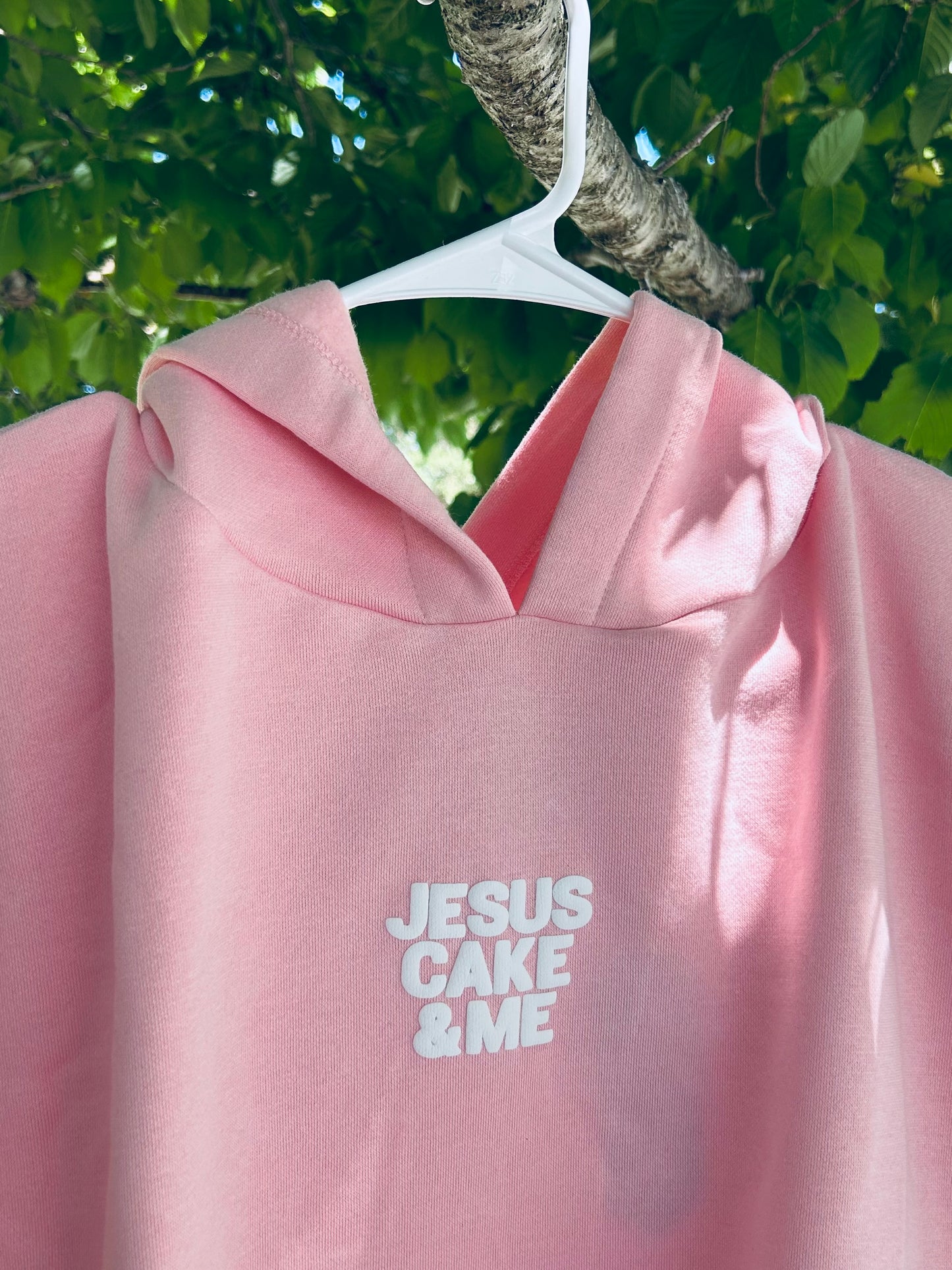 Hoodies :: JCM in White on Soft Pink