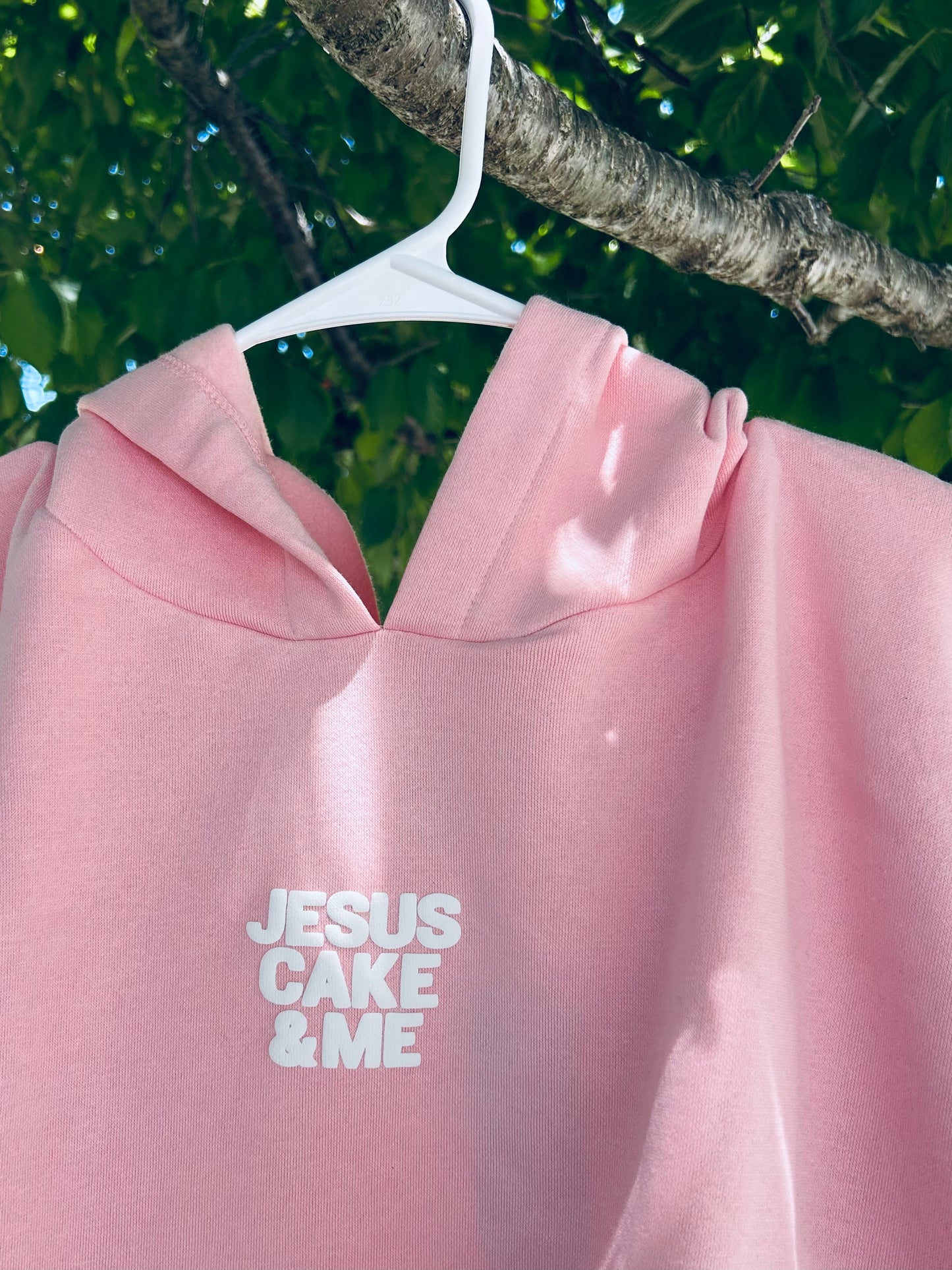 Hoodies :: JCM in White on Soft Pink