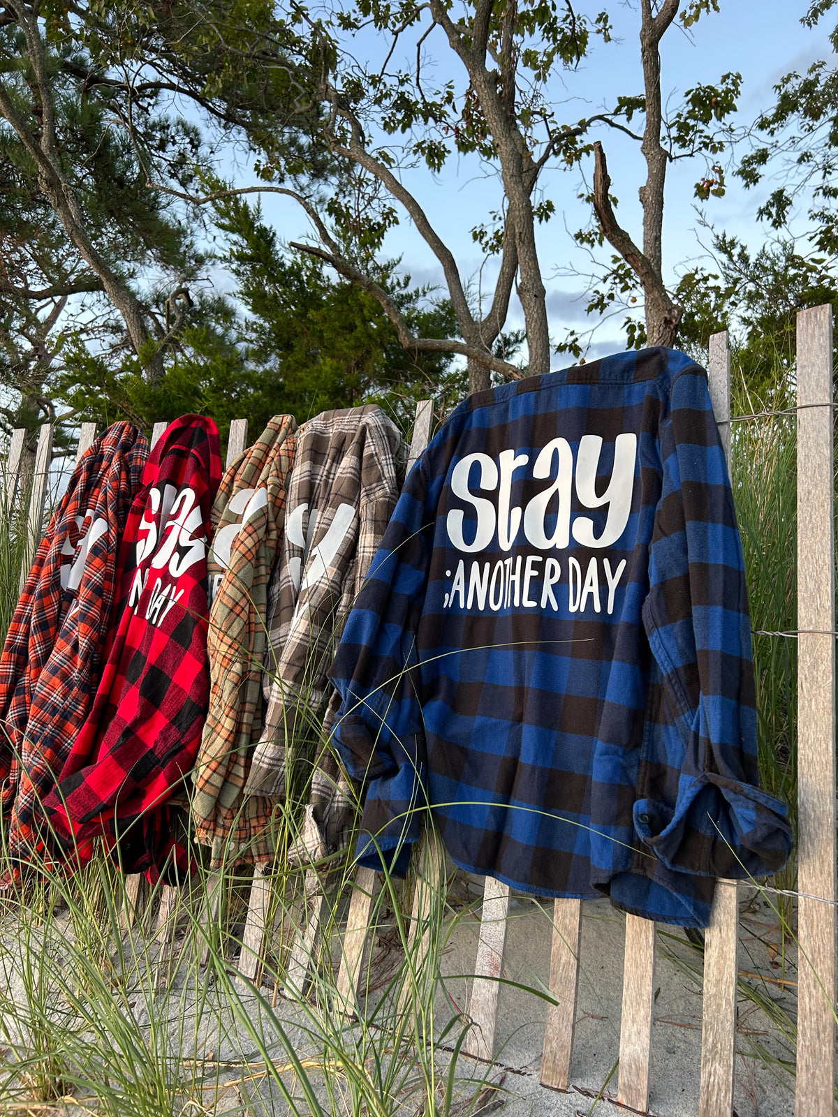 Stay ; ANOTHER DAY Flannel in Navy & Black Buffalo