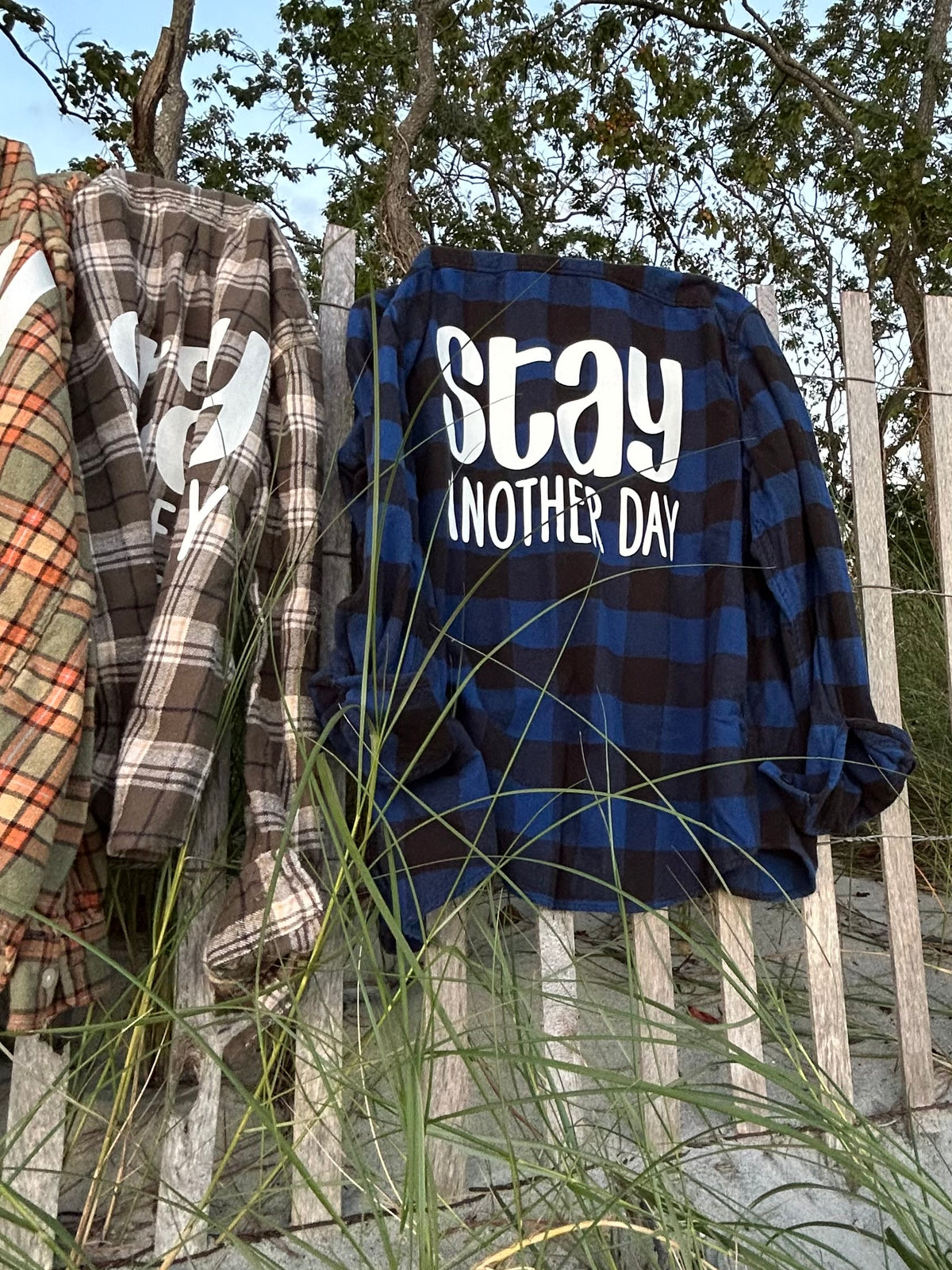 Stay ; ANOTHER DAY Flannel in Navy & Black Buffalo