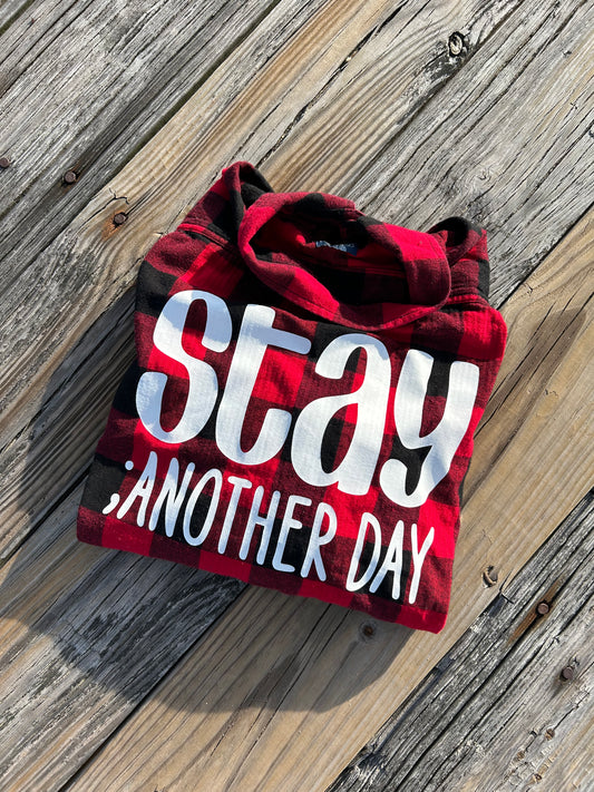 Stay ; ANOTHER DAY Flannel in Red & Black Buffalo