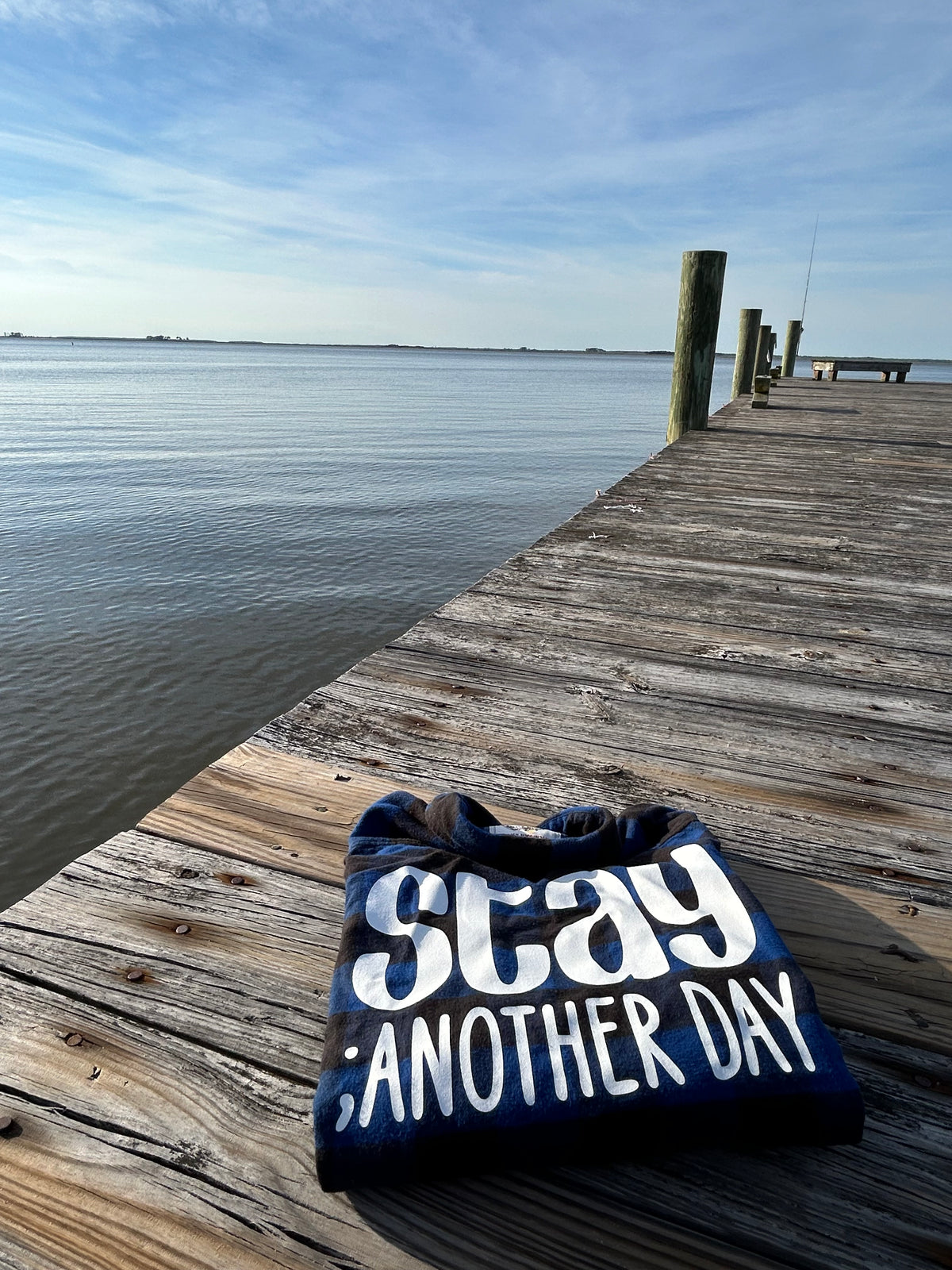 Stay ; ANOTHER DAY Flannel in Navy & Black Buffalo